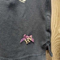 LS Hvy Polo Shirt, 1/3 Button Up *gc, clean, faded, collar rubs, pulled pit seams, older
