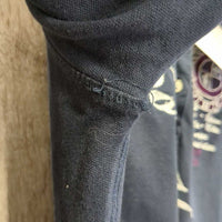 LS Hvy Polo Shirt, 1/3 Button Up *gc, clean, faded, collar rubs, pulled pit seams, older
