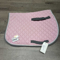 Quilt Jumper Saddle Pad, Piping *gc, clean, stains, puckers, rubs, pills, faded, older, stains
