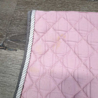 Quilt Jumper Saddle Pad, Piping *gc, clean, stains, puckers, rubs, pills, faded, older, stains
