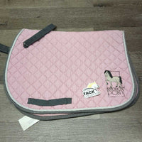 Quilt Jumper Saddle Pad, Piping *gc, clean, stains, puckers, rubs, pills, faded, older, stains
