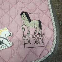 Quilt Jumper Saddle Pad, Piping *gc, clean, stains, puckers, rubs, pills, faded, older, stains
