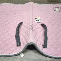 Quilt Jumper Saddle Pad, Piping *gc, clean, stains, puckers, rubs, pills, faded, older, stains
