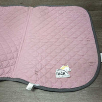 Quilt Jumper Saddle Pad, Piping *gc, clean, stains, puckers, rubs, pills, faded, older, stains

