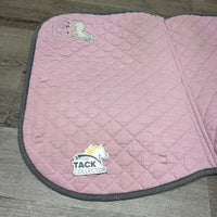 Quilt Jumper Saddle Pad, Piping *gc, clean, stains, puckers, rubs, pills, faded, older, stains
