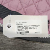 Quilt Jumper Saddle Pad, Piping *gc, clean, stains, puckers, rubs, pills, faded, older, stains
