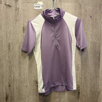 SS Sun Shirt, 1/2 Zip Up *gc, mnr rubs, pills & snags, pits, faded logo, older?
