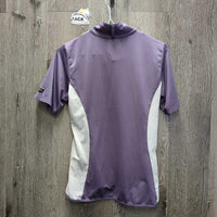 SS Sun Shirt, 1/2 Zip Up *gc, mnr rubs, pills & snags, pits, faded logo, older?
