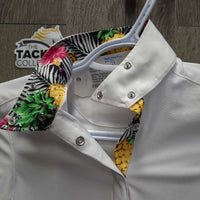 LS Sun Show Shirt, 1/3 Snap Up, Snap Collar, Mesh Sleeves *vgc/xc, mnr collar crinkles, stains & seam puckers

