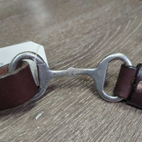 Soft Leather Belt, Eggbutt Bit, Keeper/Sliding Lock *xc, clean, mnr edge scrapes
