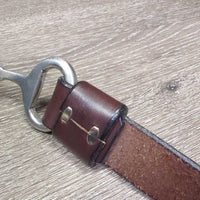 Soft Leather Belt, Eggbutt Bit, Keeper/Sliding Lock *xc, clean, mnr edge scrapes
