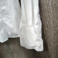 LS Show Shirt, Button Collar *gc, clean, puckered, older, broken button, crinkles, curled edges
