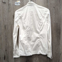 LS Show Shirt, Button Collar *gc, clean, puckered, older, broken button, crinkles, curled edges
