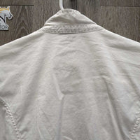 LS Show Shirt, Button Collar *gc, clean, puckered, older, broken button, crinkles, curled edges
