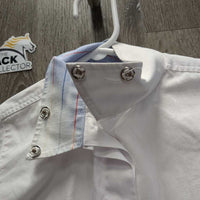 JUNIORS SS Show Shirt, Snap Collar *vgc, clean, seam puckers
