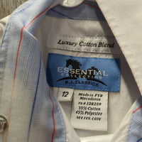 JUNIORS SS Show Shirt, Snap Collar *vgc, clean, seam puckers

