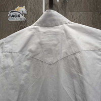 JUNIORS SS Show Shirt, Snap Collar *vgc, clean, seam puckers

