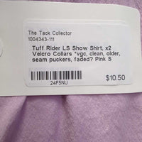 LS Show Shirt, x2 Velcro Collars *vgc, clean, older, seam puckers, faded?
