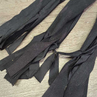 Hvy Fleece & Lycra 3 Part Tail Bag, String *gc, clean, clumpy, linty, hairy, residue/gunk
