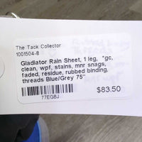 Rain Sheet, 1 leg, *gc, clean, wpf, stains, mnr snags, faded, residue, rubbed binding, threads
