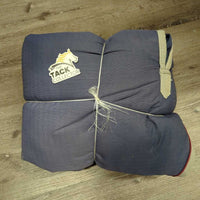 Med?Hvy Winter Blanket, 2 legs *gc, clean, v.faded, discolored, snags, hair, stains, older, 0 wpf
