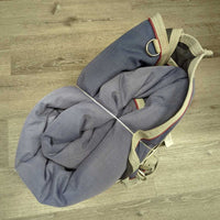 Med?Hvy Winter Blanket, 2 legs *gc, clean, v.faded, discolored, snags, hair, stains, older, 0 wpf
