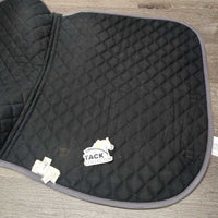 Quilt Jumper Saddle Pad, piping "Kelowna 2014" *gc, clean, hairy, faded, holey, rubs, pills, older
