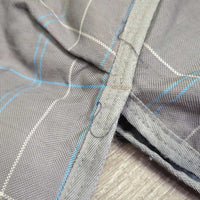 Med 250g Winter Blanket, detach neck, tail strap *gc, clean, repairs, torn reflectors, mnr wpf, edge rubs & pills, unstitched darts

