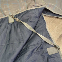 Med 250g Winter Blanket, detach neck, tail strap *gc, clean, repairs, torn reflectors, mnr wpf, edge rubs & pills, unstitched darts
