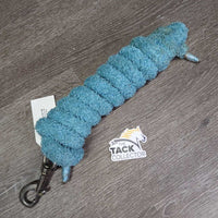 Fuzzy Nylon Lead Rope, snap, tinsel *gc, 0 clamp, knotted, stained, clumpy/pilly, tape
