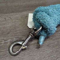 Fuzzy Nylon Lead Rope, snap, tinsel *gc, 0 clamp, knotted, stained, clumpy/pilly, tape
