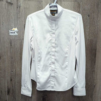 LS Show Shirt, Snap Collar *gc, older, threads, seam puckers
