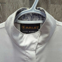 LS Show Shirt, Snap Collar *gc, older, threads, seam puckers

