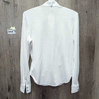 LS Show Shirt, Snap Collar *gc, older, threads, seam puckers
