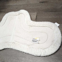 Waffle & Fitted Fleece Hunter Saddle Pad *gc, clean, v.dingy, clumpy, shrunk, puckered, older
