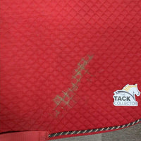 Quilt Jumper Saddle Pad, piping *vgc/gc, mnr dirt, stains, rubs, pills & hair
