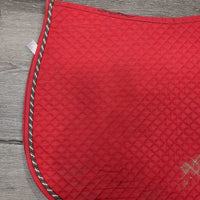 Quilt Jumper Saddle Pad, piping *vgc/gc, mnr dirt, stains, rubs, pills & hair
