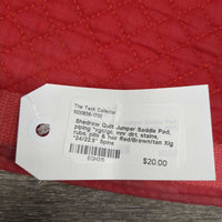 Quilt Jumper Saddle Pad, piping *vgc/gc, mnr dirt, stains, rubs, pills & hair
