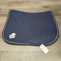 Quilt Jumper Saddle Pad, piping *gc, clean, mnr residue, faded, hairy, rubs, pills
