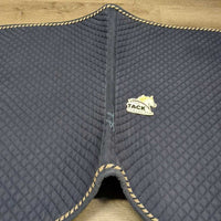 Quilt Jumper Saddle Pad, piping *gc, clean, mnr residue, faded, hairy, rubs, pills
