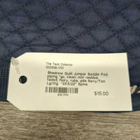 Quilt Jumper Saddle Pad, piping *gc, clean, mnr residue, faded, hairy, rubs, pills
