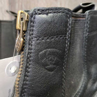 Paddock Boots, Zips *gc, clean, NO insoles, peeled tongue & label, mnr rundown heels
