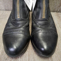 Paddock Boots, Zips *gc, clean, NO insoles, peeled tongue & label, mnr rundown heels
