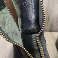Paddock Boots, Zips *gc, clean, NO insoles, peeled tongue & label, mnr rundown heels
