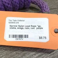 Narrow Nylon Lead Rope *gc, stains, snags, rubs, rust
