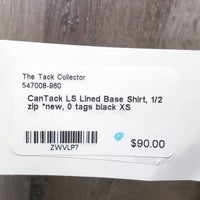 LS Lined Base Shirt, 1/2 zip *new, 0 tags
