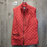 Quilt Vest, zip *gc, older, puckers, rubs, pills
