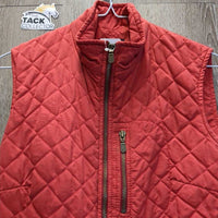 Quilt Vest, zip *gc, older, puckers, rubs, pills
