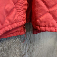 Quilt Vest, zip *gc, older, puckers, rubs, pills
