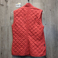 Quilt Vest, zip *gc, older, puckers, rubs, pills
